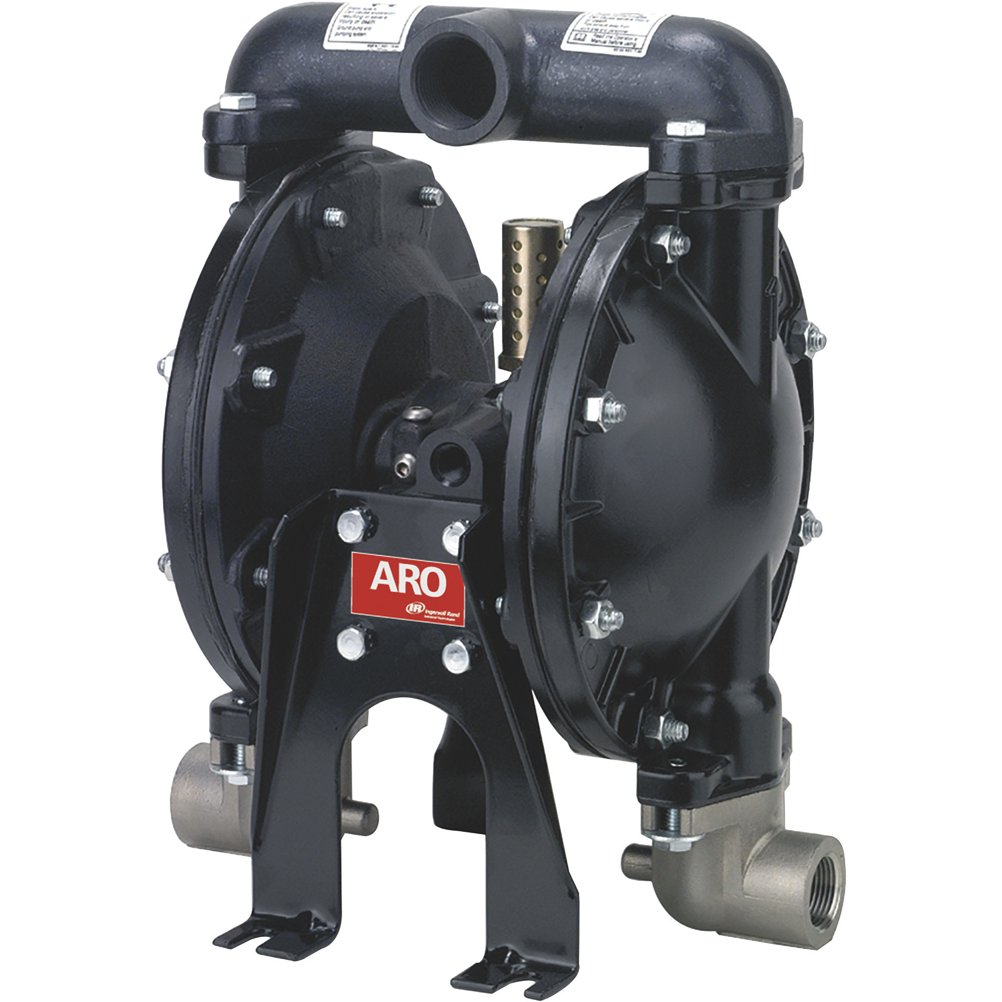 ARO Air-Operated Double Diaphragm Pump, 1in. Ports, 35 GPM, Aluminum/Nitrile, Model# 650715-C